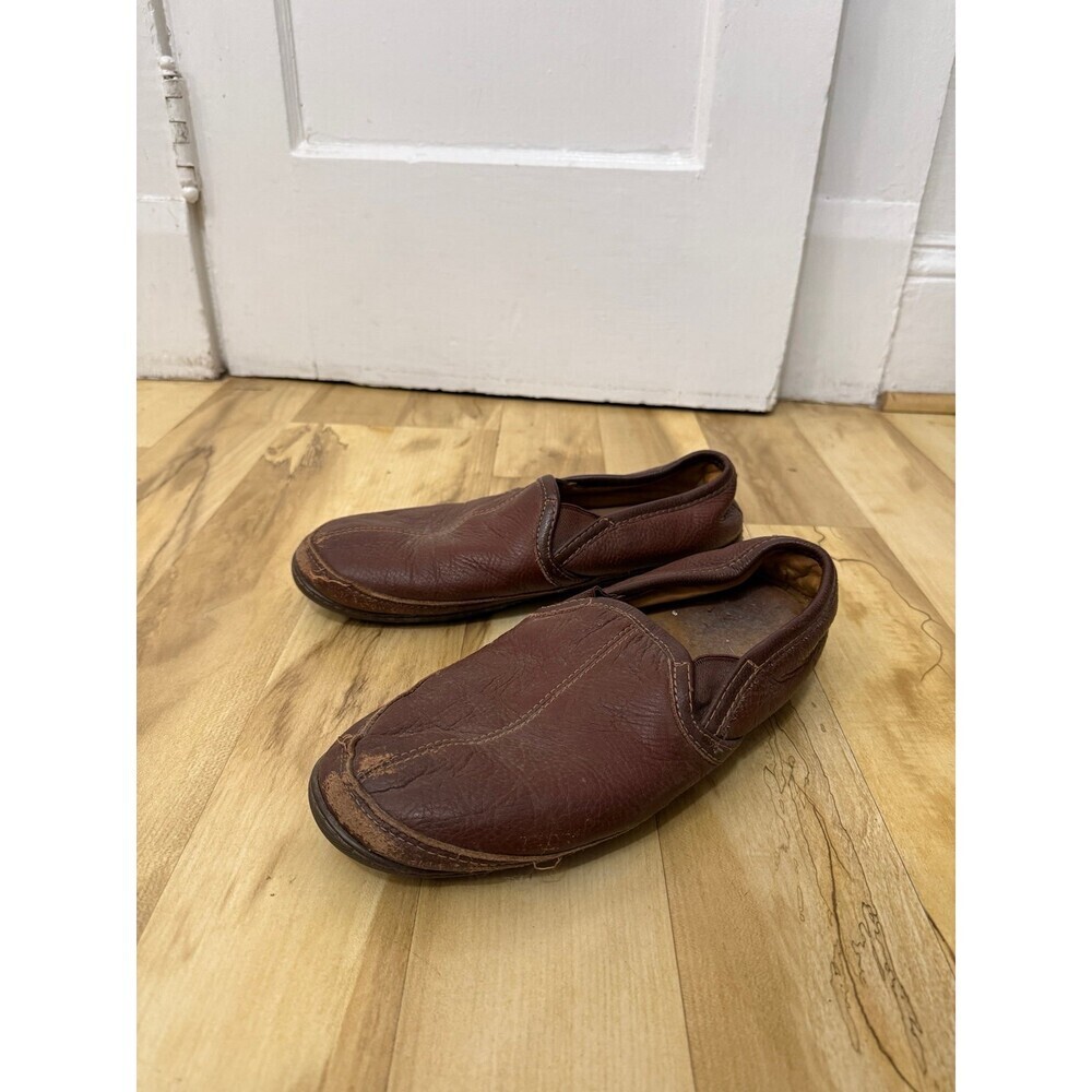 L.L.Bean Men’s Brown Leather Slip-On Shoes Size 11